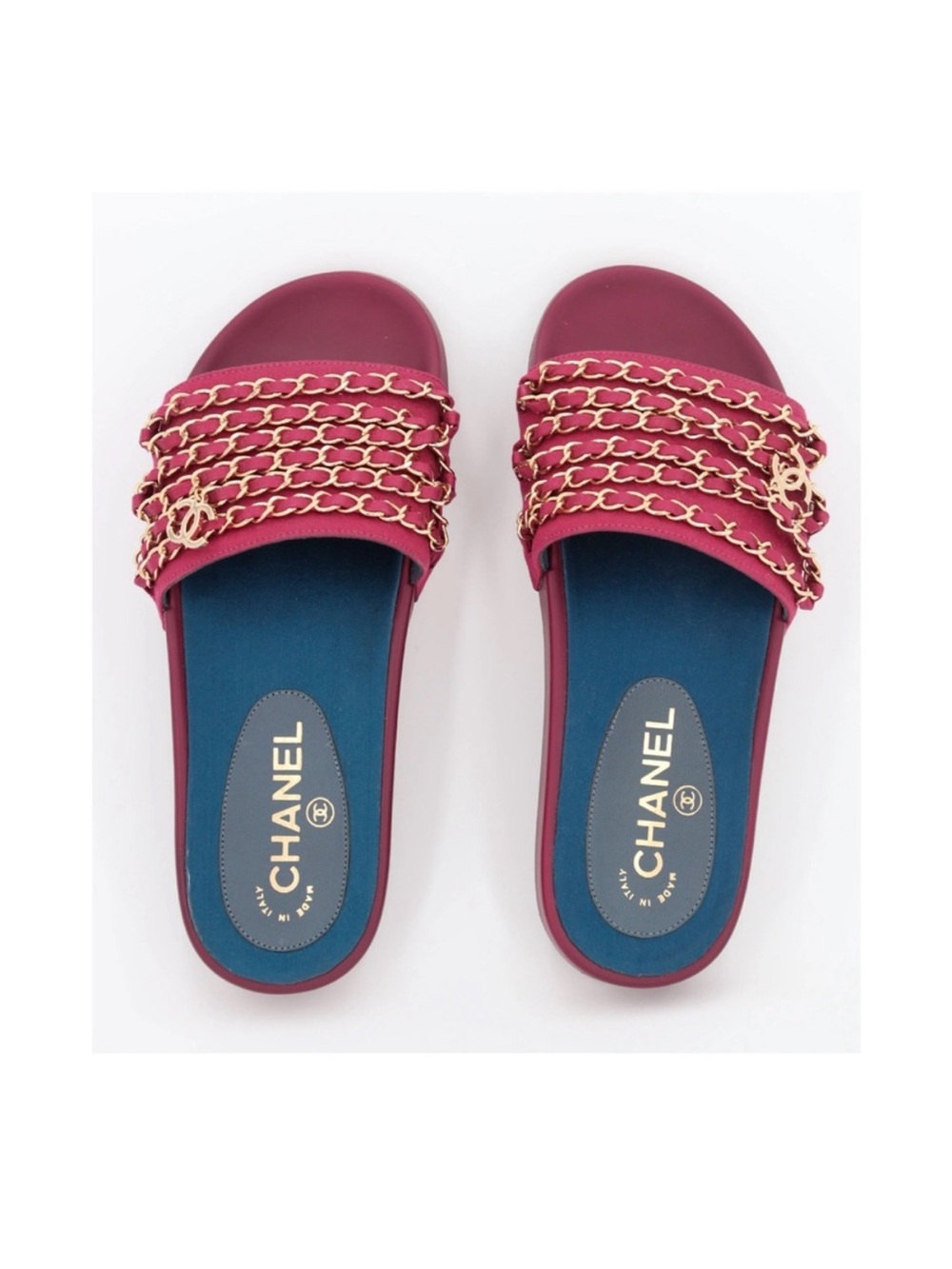 Chanel Chain Mules Fair Condition